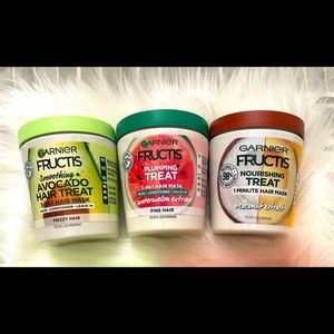 Garnier Fructis 3-in-1 Hair Masks a set of 3 large